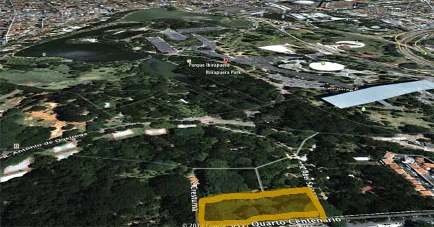Área que onde fica o alambrado que será removido por deliberação do Conselho Gestor do Parque Ibirapuera