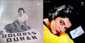 Capas dos discos Dolores Duran com Orquestra, de 1955, e Convite para ouvir Maysa n.º 2, de 1958.